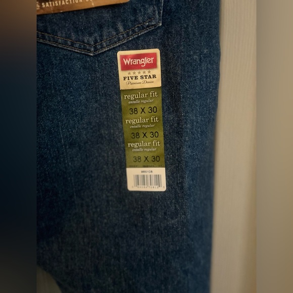 Wranglers Five Star Jeans Men's 38 x 30 Regular Fit Workwear Office Dad NWT - Picture 3 of 5